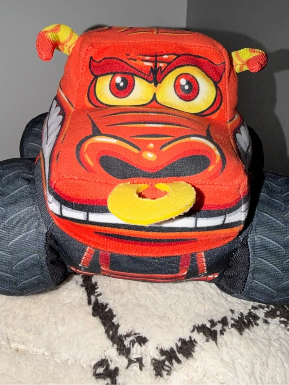 Monster Jam El Toro Loco Plush Truck – Truckin’ Pals Red Bull Monster Truck Toy